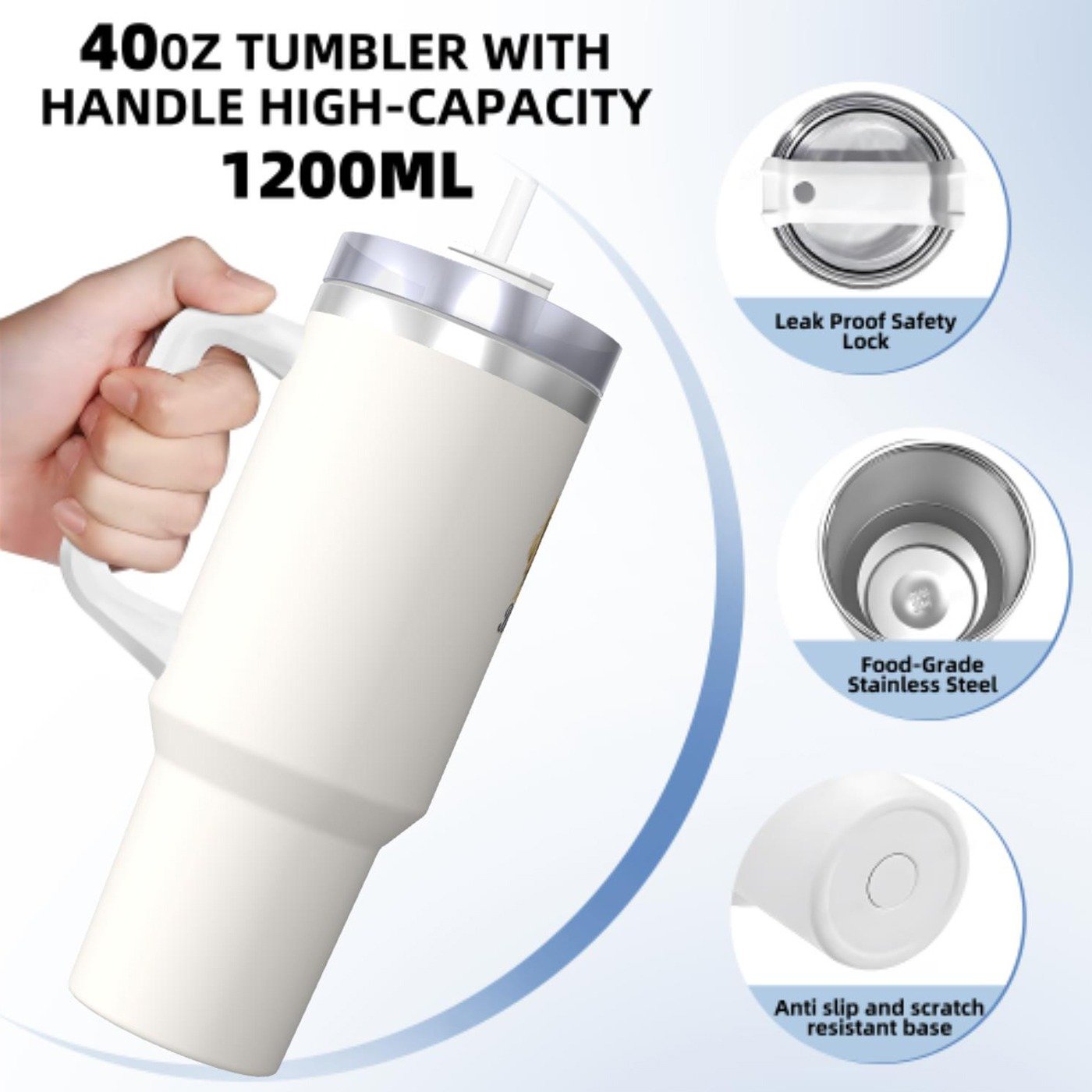 Custom Insulated Tumblers – 40OZ | Pet Portrait | Double-Walled Stainless Steel | 6 Colors | Leakproof & Car-Friendly - Image 7