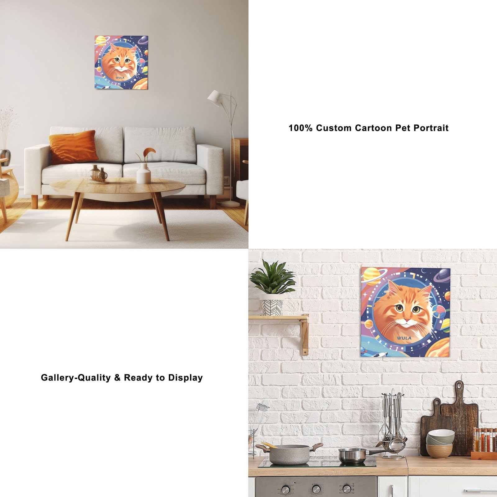 Custom Pet Portrait Canvas Prints – Waterproof | Eco-Friendly & Odorless | Crack-Resistant Wall Art for Dog & Cat Lovers - Image 4