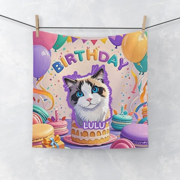 Custom Face Towel - Double-Sided Absorbent Design | 100% Polyester + Cotton | Quick-Dry & Durable | HD Printing with Pet Portrait