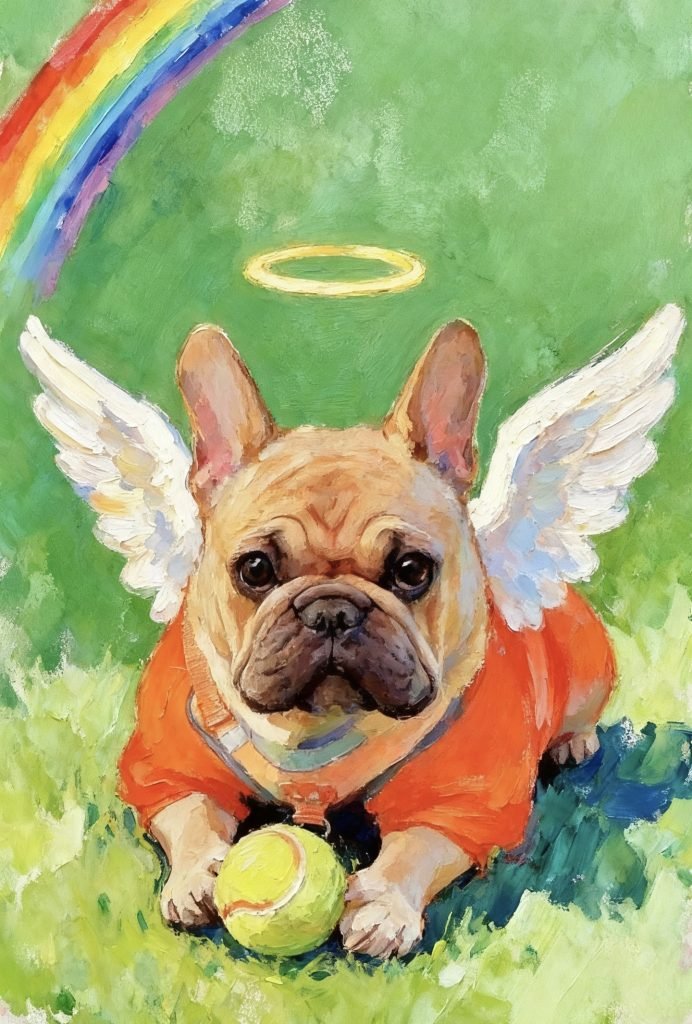 Dog with Rainbow | Pet Rainbow Bridge Poem for Max Crossing the Rainbow Bridge