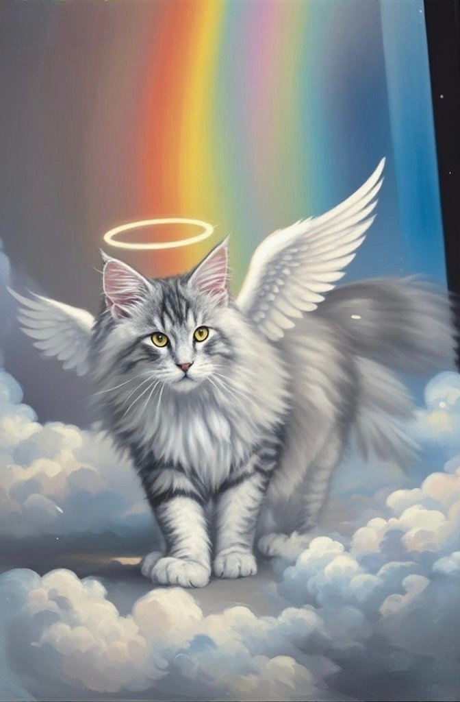 Selune the Elegant Cat – Pet Rainbow Bridge Poem for Cat Loss and Memory