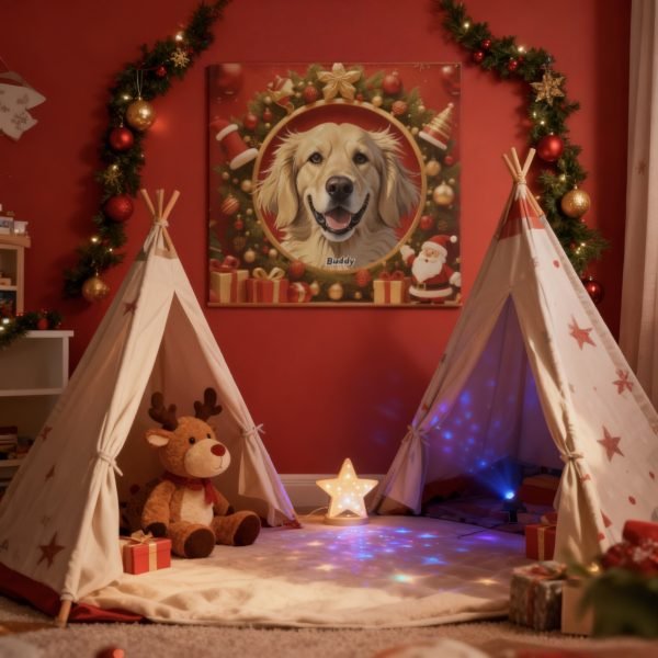 Christmas Limited | Custom Pet Portrait Canvas Prints – Crack-Resistant Wall Art for Dog & Cat Lovers