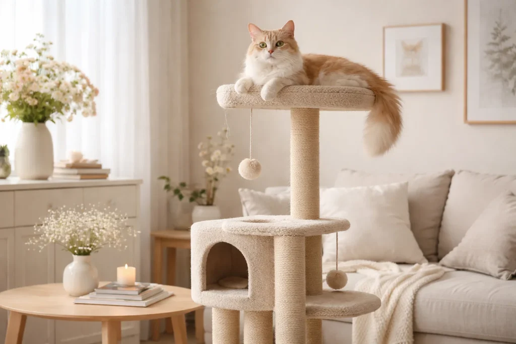 Stable cat tree that cats feel safe using