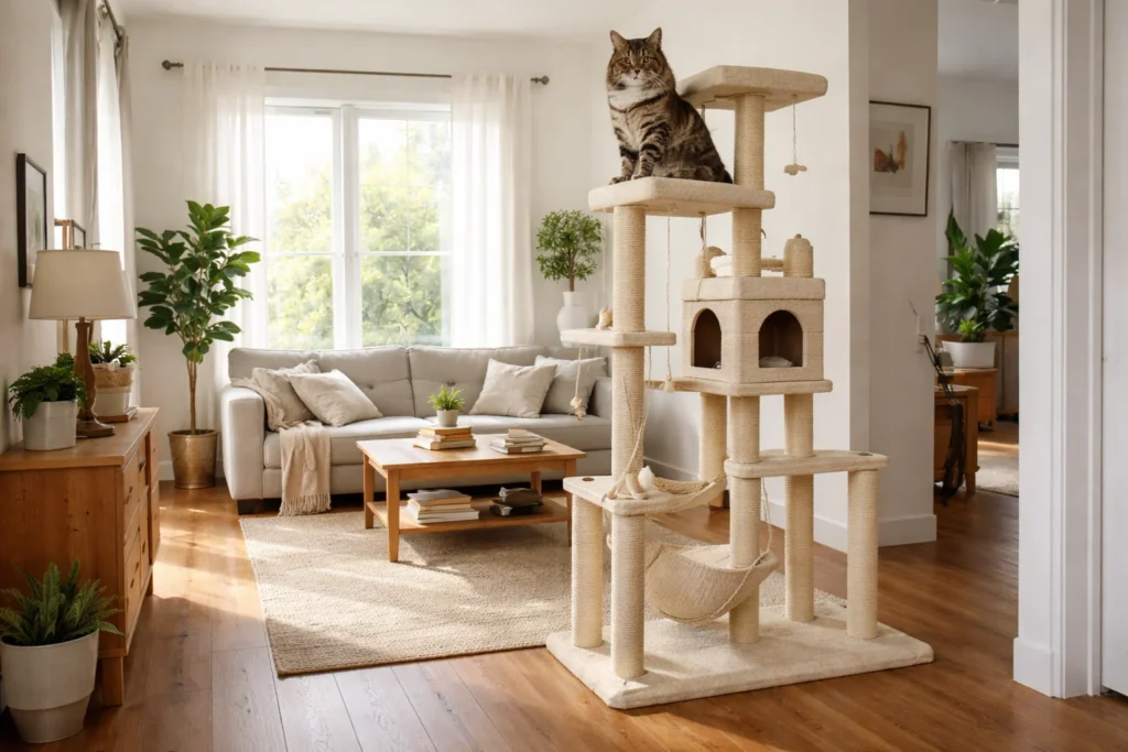 best cat tree for big cats in a home setting