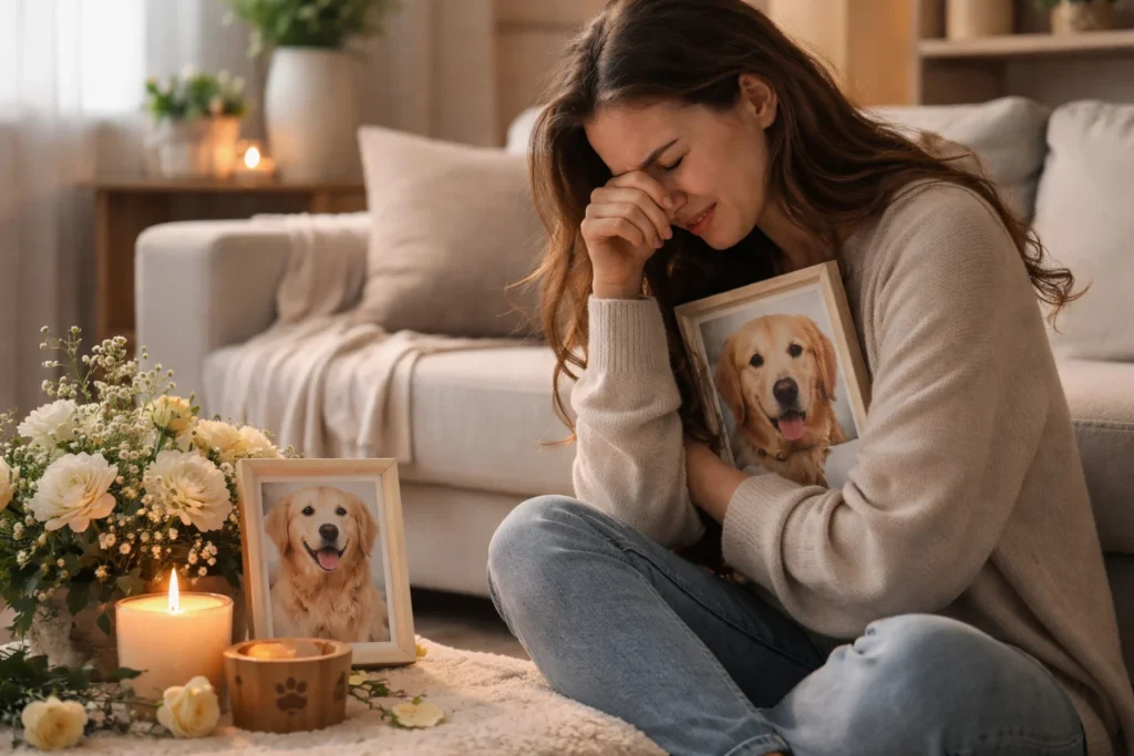 pet memorial peaceful scene for remembering a beloved pet