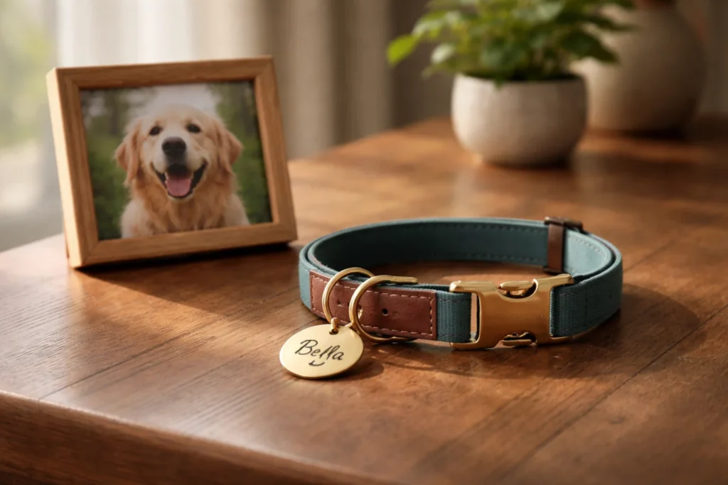 pet collar memorial keepsake with photo