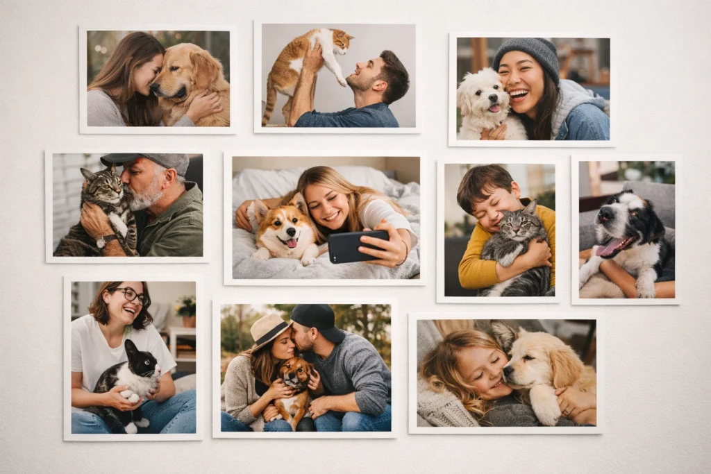 pet loss quote about love and grief with dog sunset memorial scene