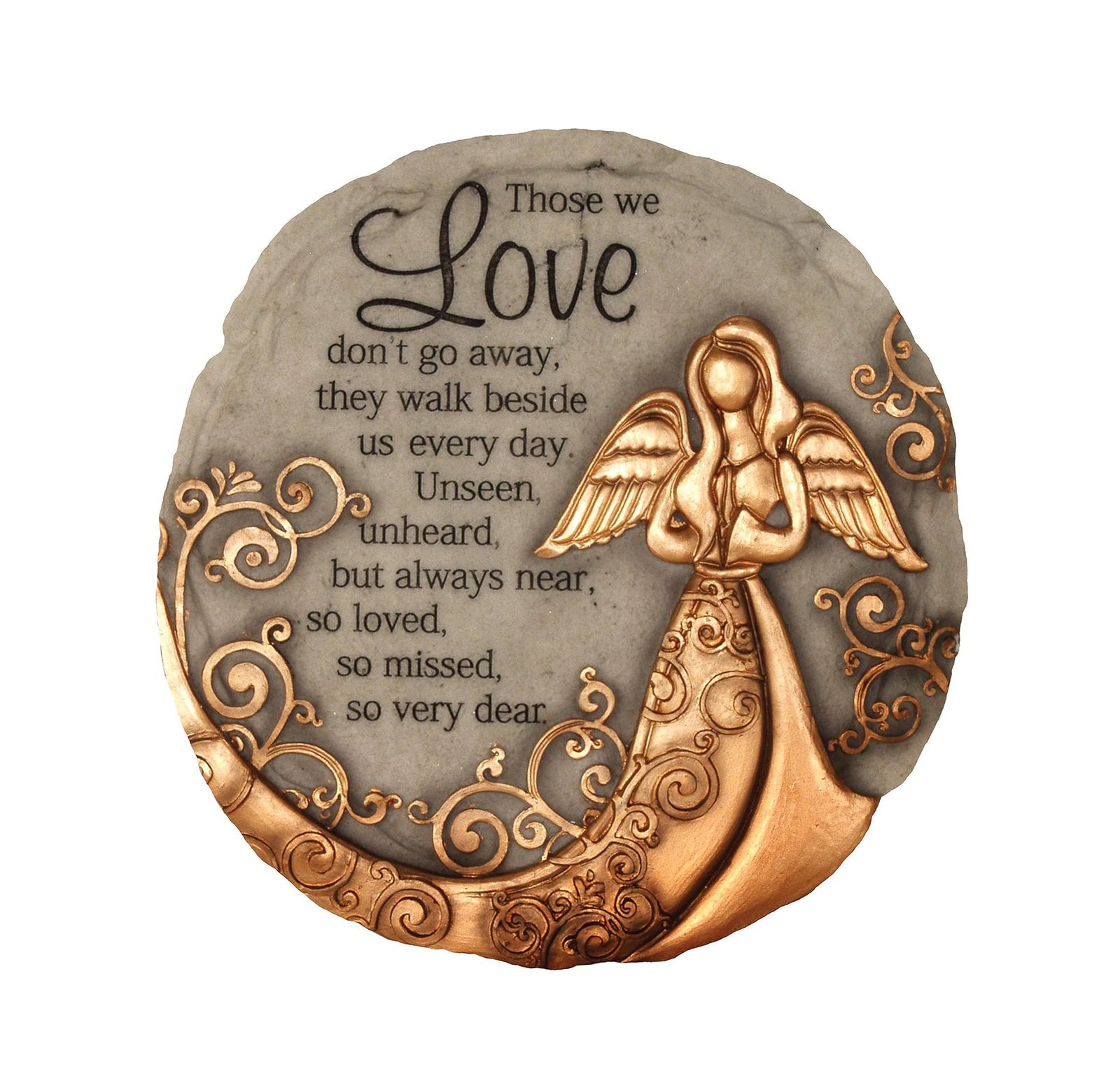 Garden Décor - Bronze Angel Stepping Stone