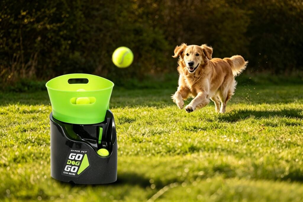 dog ball launcher with multi ball capacity, automatic ball launcher for dogs multi-size balls, dog ball thrower launcher
