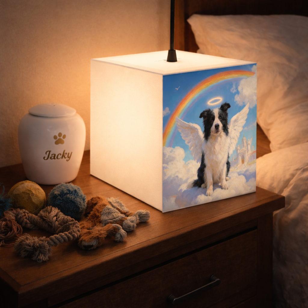 Memory Lamp for Pet Loss – Personalized Angel Pet Memorial Light | Dog & Cat Memorial Gifts for Grieving a Pet