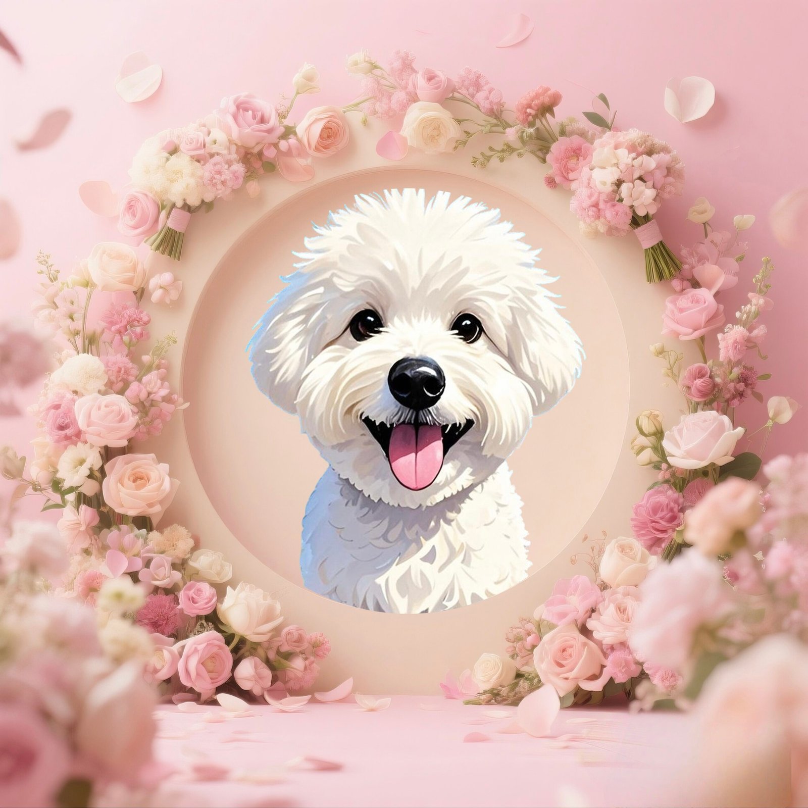 Pawfect Wedding Pet Portrait Canvas