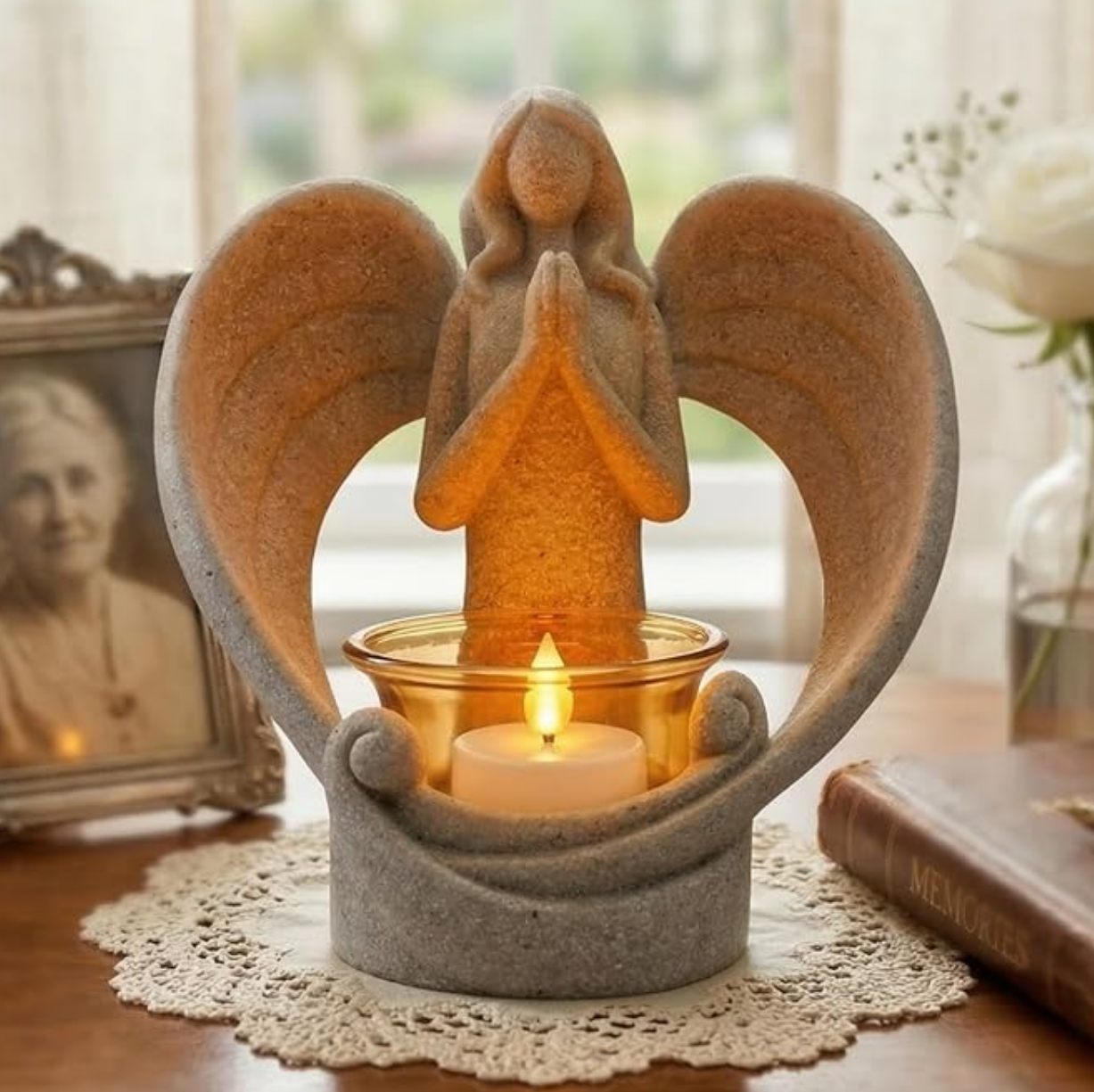 Angel Figurines Tealight Candle Holder