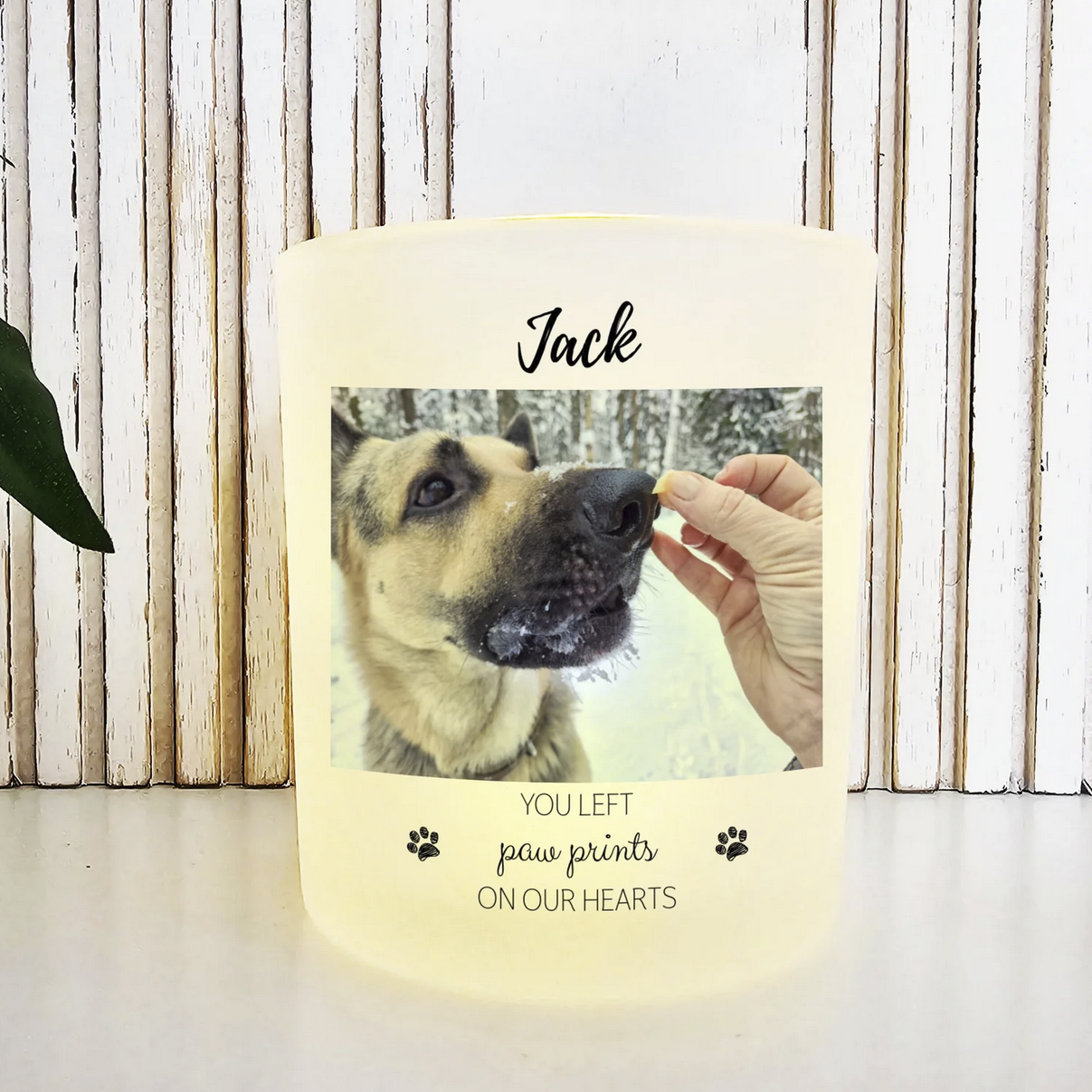 Personalized Pet Memorial Candle Holder