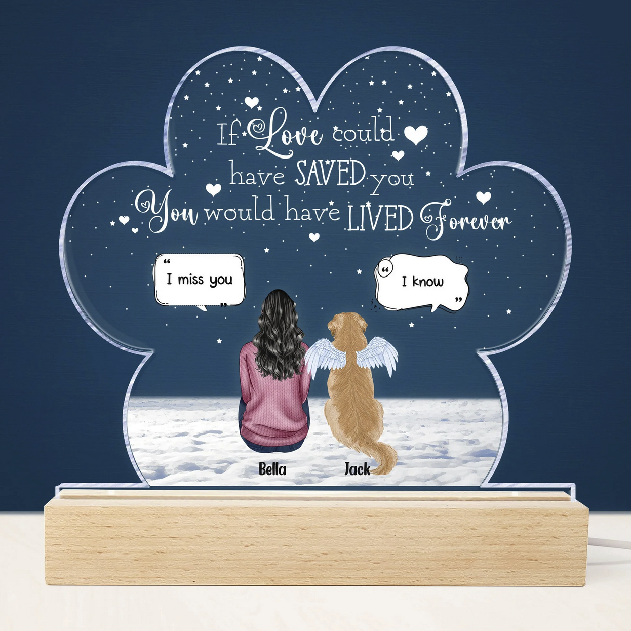 Personalized LED Light for pet memorial