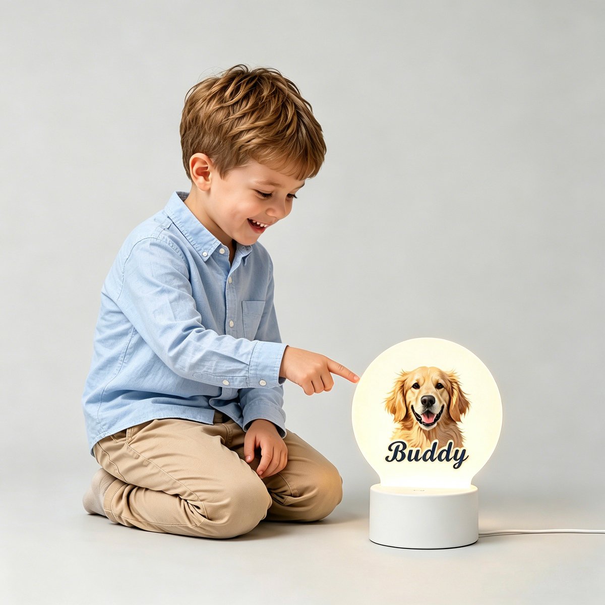 Personalized pet LED frame gift idea — pet loss gift, dog mom gift, and new puppy gift